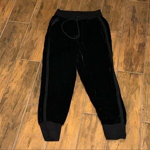 Rag & Bone Black velvet sweatpants/joggers.
